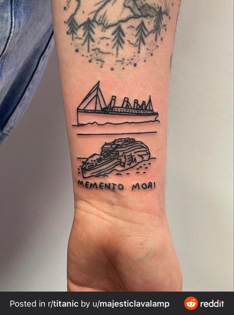 Titanic Tattoo Ideas, Titanic Tattoo, Tattoo Future, Pop Culture Tattoos, Shoulder Cap Tattoo, Culture Tattoos, Rock Tattoo, White Lion, Rms Titanic