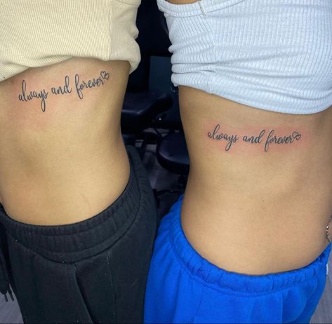 Not A Lot Just Forever Tattoo, Forever Yours Tattoo, Forever And Always Tattoos, Always And Forever Tattoo, Always Tattoo, Cute Matching Tattoos, Arm Sleeve Tattoos For Women, Forever Tattoo, Phrase Tattoos