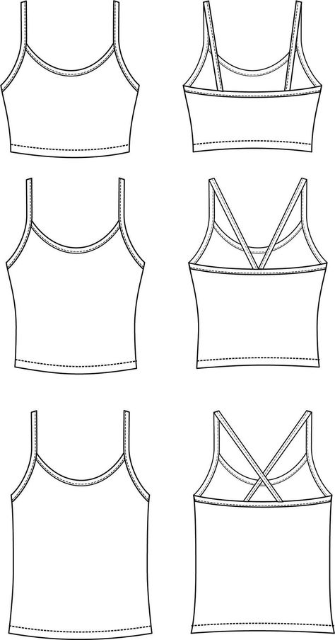 Cami Tank PDF Pattern Sizes B - M Cami Top Pattern, Top Pattern Sewing, Tank Top Sewing Pattern, Unique Sewing Patterns, Tank Top Pattern, Diy Clothes Design, Black Knit Sweater, Top Sewing Pattern, Perfect Wardrobe