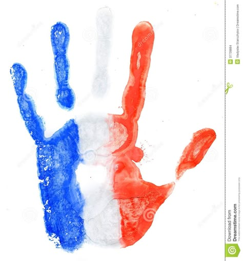 France Flag On A White Stock Photo ... France Craft, Paris Kids, Flag Crafts, France Flag, Toddler Arts And Crafts, Sport Craft, Learning Shapes, French Flag, Daycare Crafts