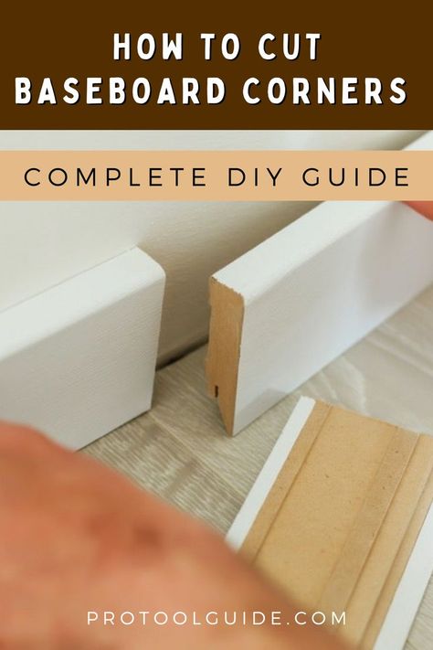 Projects Modern Baseboards And Trim, Baseboard Corners, Modern Baseboards, Baseboard Styles, Diy Fails, Different Tools, Diy Bench Outdoor, Corner Moulding, Bedroom Furniture Makeover