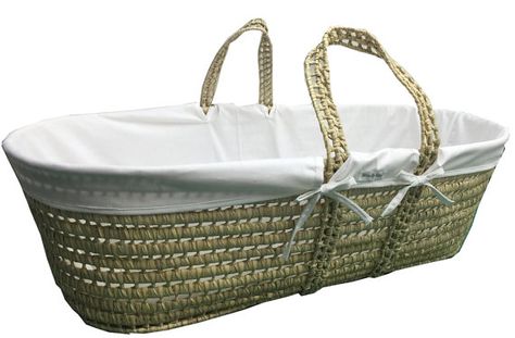 Moses basket with Simple Liner Mattress 1 Sheet by babymosesbasket Modern Baskets, Moses Basket Stand, Hotel Collection Bedding, Organic Bedding, Basket Liners, Baby Bassinet, Moses Basket, Organic Cotton Fabric, Soft Surroundings