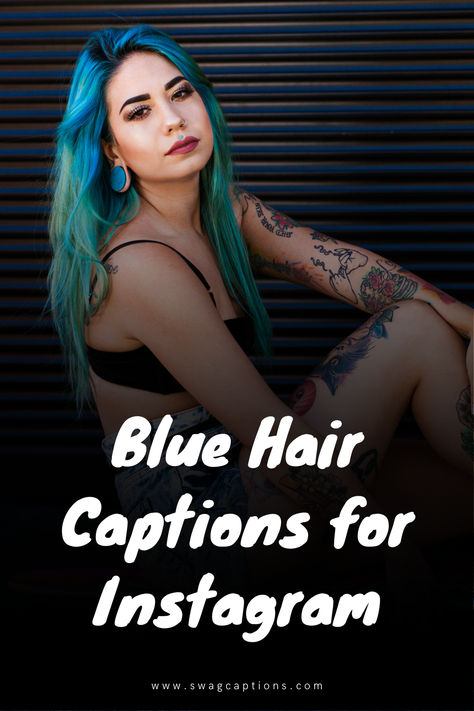 Dive into a sea of style with our curated collection of Blue Hair Captions for Instagram! Transform your locks into a statement and let the world see your vibrant personality. Blue Hair Captions, Blue Hair Quotes, Hair Color Quotes, Fashion Captions, Hair Captions, Blue Black Hair Color, Blue Black Hair, Vibrant Personality, Turquoise Hair