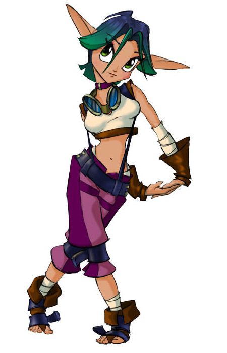 Keira Jak And Daxter, Jak & Daxter, The Mechanic, Game Character Design, Video Game Characters, Character Designs, Game Artwork, Green Hair, Best Games