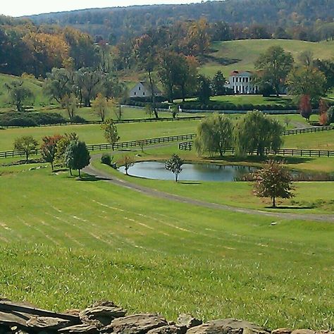 #Virginia #farms Outdoor Farm Landscaping, Backyard Farm Landscaping, Beautiful Farm Land, Farm Backyard Landscapes, Virginia Horse Farm, Beautiful Farms, Farm Backyard, Farm Landscaping, Large Property