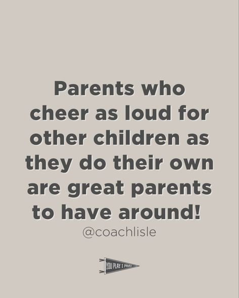 Are you this parent? I bet you are!! 🤍 Being a sports mom means you get to fall in love with a team of players over and over again who all become your favorite players. I love this quote from @coachsaysjokes and I want to encourage you even further. Cheer loud yes BUT pray even more for all those players and families you are blessed to know. Your time in sports with your kids is one of the most impactful mission trips you will ever get to be apart of. Don’t miss that! It doesn’t cost a th... Sport Parents Quotes, Bad Sports Parents Quotes, Poor Sportsmanship Quotes Parents, Parents And Sports Quotes, Soccer Parents Quotes, Sports Parent, You Are Blessed, Missions Trip, Sports Mom