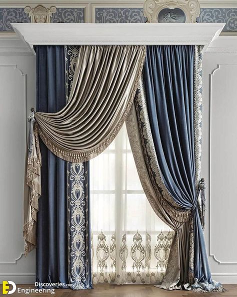 Useful Curtain Ideas You Can Choose For Your Home - Engineering Discoveries Bedroom Curtains With Blinds, Fancy Curtains, Curtains Living Room Modern, Unique Curtains, Luxury Curtains, Elegant Curtains, Stylish Curtains, Cool Curtains, Curtains Living