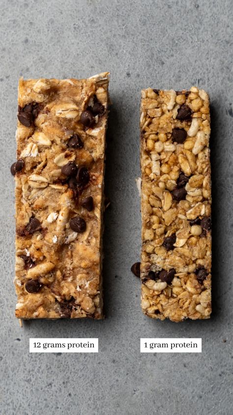 These chewy chocolate protein granola bars will be your favorite grab-and-go snack. They're packed with oats, protein, creamy peanut butter, and chocolate chips covering all the chewy bar flavors in every bite. Nature Valley Protein Bars Recipe, Sourdough Nutrigrain Bar, Go Macro Bars Recipe, Gomacro Bars Recipe, Oat Protein Bar, Protein Bars With Protein Powder, High Protein Granola Bars, Protein Granola Bar Recipe, Chocolate Protein Granola