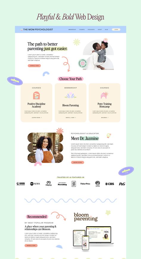 Website Wireframe Design and Layout for The Mom Psychologist. We'll create custom and semi custom website and develop them on a platform of your choice. Shopify and Squarespace websites. If you are interested in working with us, shoot us an email or head to our enquiry page on the website Landing Page Wireframe Layout, Website Layout Wireframe, Educational Slides Design, Website Quote Design, Dashboard Website Design, Graphic Designer About Me Page, Mobile Website Design Inspiration, Storytelling Website Design, Wireframe Website Layout