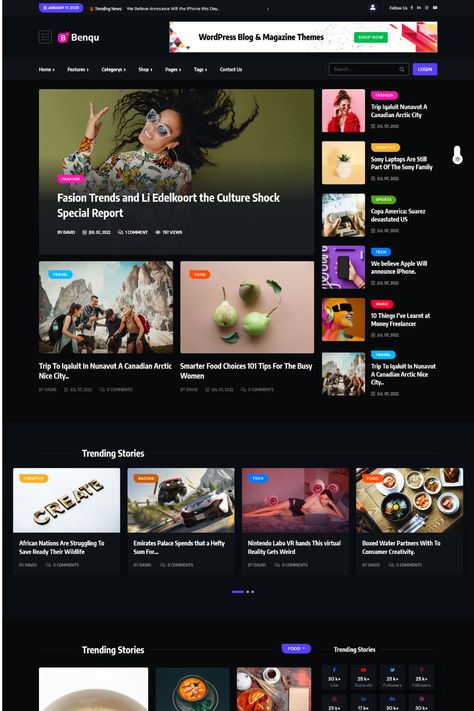 News Layout Website, News Blog Website Design, Blog Website Design, Blog Websites, News Website Design, News Web Design, Modern Layout, Magazine Website, News Article