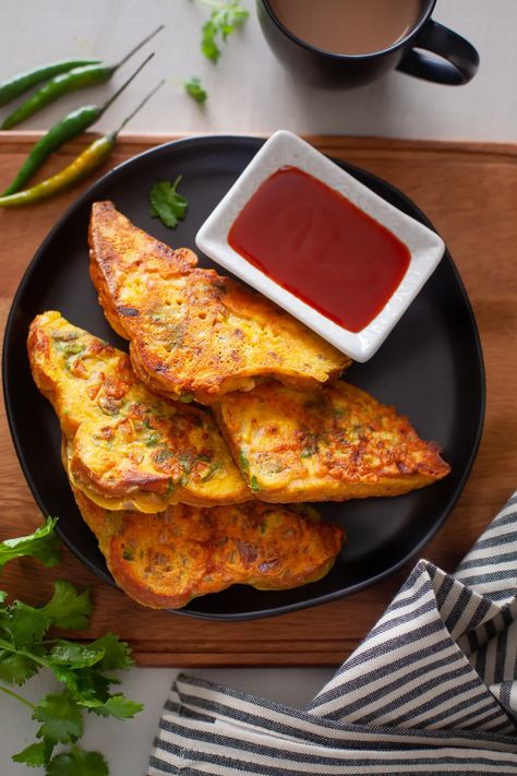 Breakfast Dishes Archives - Sinfully Spicy Fried Fritters, Tawa Pulao, Dipping Bread, Paneer Bhurji, Egg Bhurji, Tastemade Recipes, Vegetarian Snacks Recipes, Bread Toast, Gram Flour