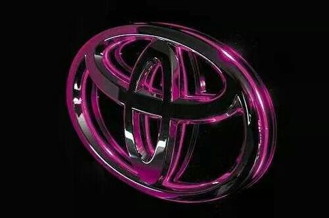 Pink Toyota Tacoma, Toyota Camry Pink Interior, Pink Toyota Camry, 90s Truck, Toyota 4runner Accessories, Toyota Girl, Toyota Tacoma Accessories, Toyota Emblem, Hot Pink Accessories