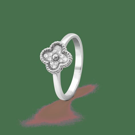 Sweet Alhambra ring - VCARO85800- Van Cleef & Arpels Alhambra Ring, Van Cleef Arpels Ring, Van Cleef Ring, Van Cleef And Arpels Ring, White Van Cleef Earrings, Van Cleef Arpels White Necklace, Van Cleef Arpels Earrings Silver, Van Cleef White Earrings, Van Cleef Arpels Sweet Alhambra Necklace White Gold