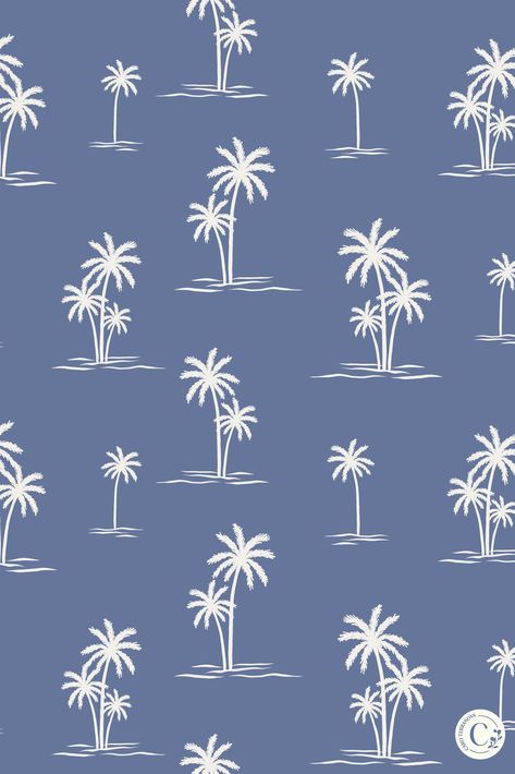 This is the coordinate pattern for this mini collection! I love how the palm trees pattern looks in this tote bag! What do you think? Do like it? 🥰 Palm Tree Patterns, Beach Pattern Design, Palm Tree Pattern Design, Blue Pottery Designs, Palm Trees Wallpaper, Trees Pattern, Palm Pattern, Palm Tree Design, Palm Tree Pattern