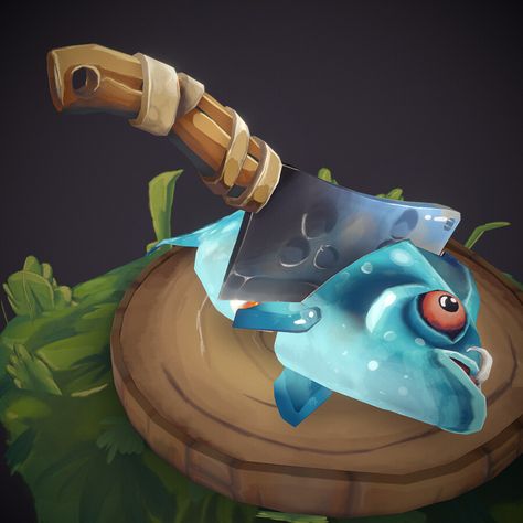 Fish Stylized, Fish Concept Art, Fish Texture, Prehistoric Fish, Fantasia Art, Stylized 3d, Stylized Art, 3d Sculpture, Game Props