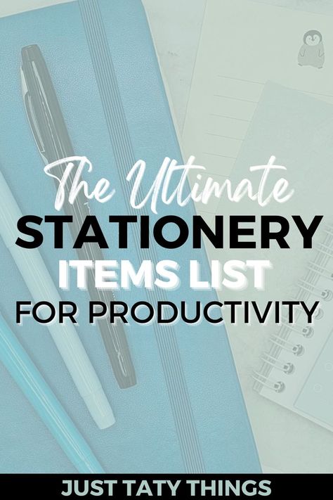 stationery items list Aesthetic Study Supplies, Stationary Items List, Stationary Storage Ideas, Stationery Organization Ideas, Desk Organization Ideas Aesthetic, Organization Ideas Aesthetic, Stationary Essentials, Study Desk Organization, Stationary Cute