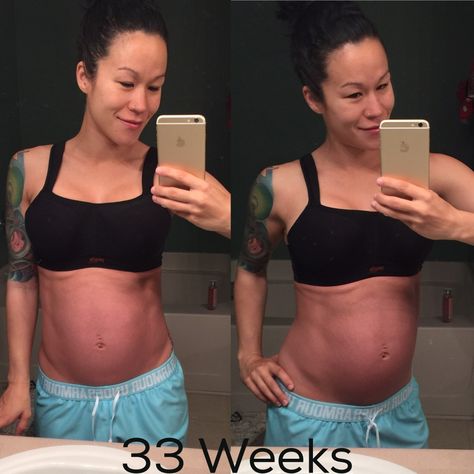 This fit mom is 33 weeks pregnant here with ABS! Love her blog! Workout Diary, 30 Min Cardio, Workout Belly, Weekly Pregnancy, Pregnancy Workout Plan, 33 Weeks Pregnant, Diary Of A Fit Mommy, Toning Workout, Fitness Diary