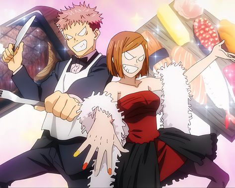 #itadori #itadoriyuuji #yuuji #nobara #kugisakinobara #kugisaki #nobarakugisaki #itakugi Old Married Couple, Jujitsu Kaisen, Shaman King, Prom Photos, Naruto Funny, Im Going Crazy, Anime Dragon Ball Super, Anime Stickers, Profile Pic