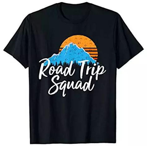 Amazon.com: road trip squad shirt: Clothing, Shoes & Jewelry Road Trip Art, Tourist Outfit, Souvenir Ideas, Mens Tshirts Fashion, Squad Shirt, Casual Summer Tops, Christmas Gift Ideas, T Shirt And Shorts, Free Shirts