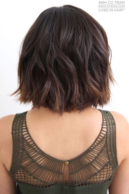 Above The Shoulder Haircuts, Wavy Angled Bob, Shoulder Haircut, Layered Thick Hair, Anh Co Tran, Inverted Bob Hairstyles, Bob Hairstyles For Thick, Wavy Bob Hairstyles, Medium Bob Hairstyles