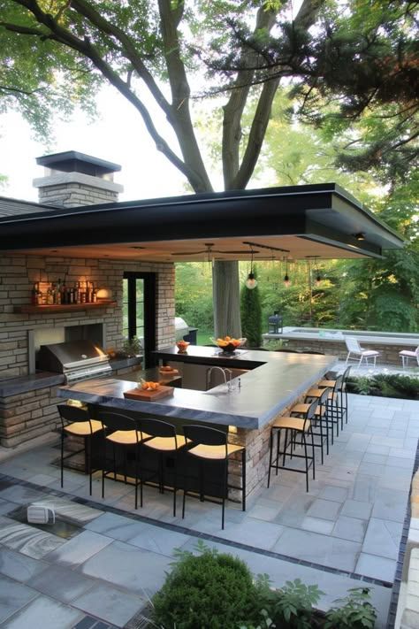 Kitchen Patio Ideas, Outdoor Kitchen Patio Ideas, Outdoor Kitchen And Patio, Patio Plan, Outdoor Kitchen Design Layout Grill Area, Outdoor Cooking Spaces, Modern Outdoor Kitchen, Backyard Renovations, Backyard Kitchen