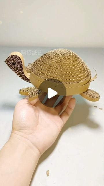 Cardboard Crafts Animals, 3d Cardboard Animals, 3d Turtle Craft, Turtle Cardboard Sculpture, Turtle Recycled Art, Cardboard Crafts Decoration, Cardboard Animals, Turtle Crafts, Mothers Day Signs