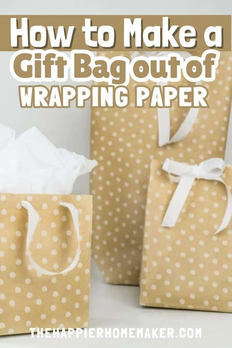 Diy Gift Bag From Wrapping Paper How To Make, Gift Bags Out Of Wrapping Paper Diy, Bag Made Out Of Wrapping Paper, Folding Paper Bags Diy, Paper Bag From Wrapping Paper, Handmade Gift Wrapping Ideas, Make Bag From Wrapping Paper, Wrapping Bag Diy, Scrapbook Paper Gift Bags