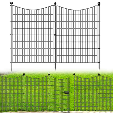 PRICES MAY VARY. 【Minimal Upkeep, Maximum Durability】Ditch wooden fences for our rustproof metal fencing. It resists rot, warping, and fading, requiring minimal maintenance for long-lasting reliability. 【Simple Installation】Pre-assembled panels make setup quick and easy—just anchor them into the ground for a hassle-free, beautiful garden fence. 【Strong & Weatherproof】With spear-top pickets and sturdy metal construction, this fence protects against intruders and stands up to harsh weather. 【Elega Tall Garden Fence, Metal Garden Edging, Temporary Fencing, Fence Outdoor, Wooden Fences, Metal Fencing, Decorative Garden Fencing, Fencing & Gates, Elegant Garden