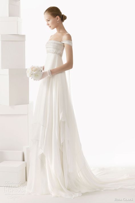 Simple and pretty. These are among some gowns that appear elegant and a bit less fussy. Luxe Wedding Dress, Rosa Clara Wedding Dresses, Empire Waist Wedding Dress, Inexpensive Wedding Dresses, Wedding Dress 2013, Empire Wedding Dress, Wedding Dress Organza, Pnina Tornai, Wedding Dresses 2014