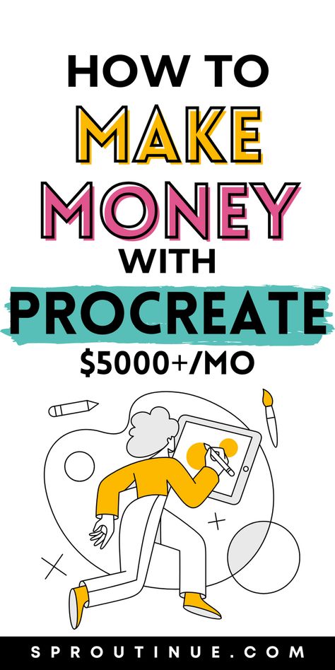 Learn how to make money with Procreate and you'll thank me later Make Money With Procreate, Procreate Classes, Designing Apps, Procreate Downloads, Make Money Traveling, Procreate Tutorials, Procreate Ipad Tutorials, Illustration Reference, Money Lessons