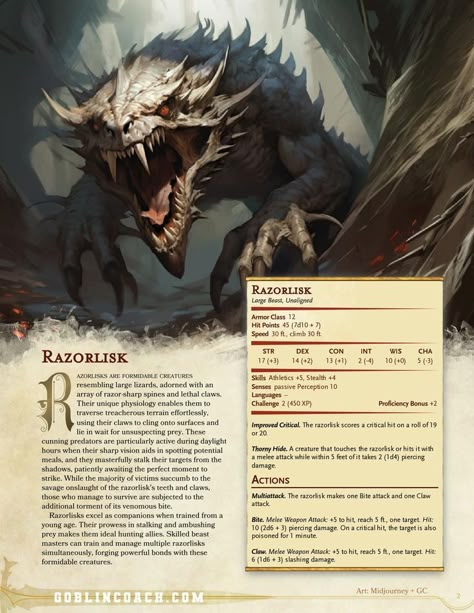 Dnd Playable Monsters, Dnd Mountain Monsters, Dnd Homebrew Creatures, Dnd 5e Homebrew Monsters, Dnd Monsters Low Level, Dnd Artist, Dnd Beasts, Dnd Animals, Homebrew Monsters