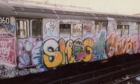 Ride the Bronx subway through graffiti's golden age – in pictures Subway Graffiti Art, Subway Graffiti, Nyc Train, Train Graffiti, Nyc Graffiti, Throwback Photos, Art Eras, Graffiti Photography, London Tube