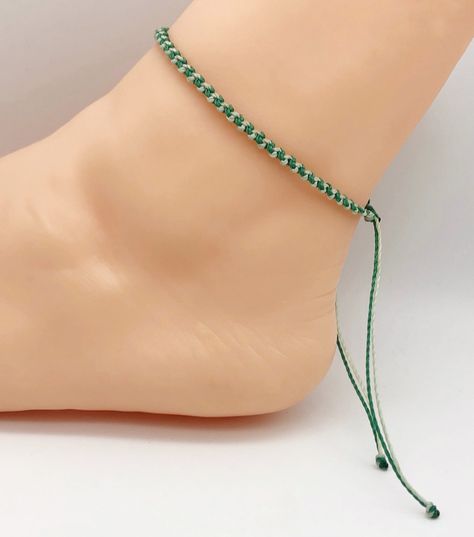 Anklets To Make, Cord Anklet, Surfer Jewelry, Jewellery Packaging, Handmade Jewelry Diy, Ankle Bracelet, Fancy Jewelry, Anklet Jewelry, Body Jewellery