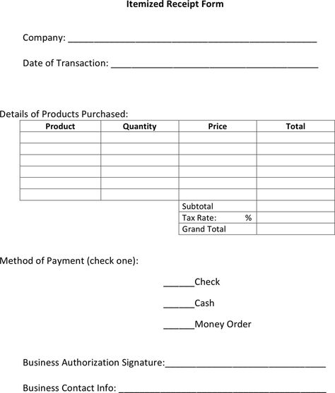 Itemized Receipt Template 2 Receipts Template, Free Receipt Template, Craft Fair Vendor, Invoice Example, Check Cashing, Accounting Process, Survey Form, Bill Template, Legal Forms