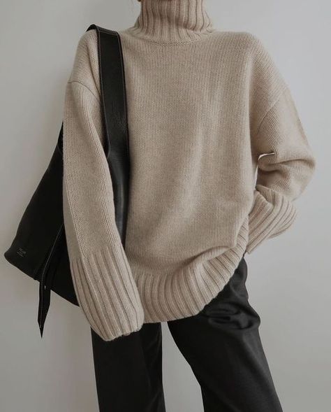 COS on Instagram: "100% pure cashmere, undyed colors, traceable designs… Upgrade your cashmere wardrobe with our latest pieces, as styled by @chloehayward_​" Taupe Sweater Outfit, Cashmere Sweater Outfit, Cos Fashion, Winter Staples, Taupe Sweater, Winter Capsule Wardrobe, What To Wear Today, Thick Sweaters, Autumn Outfit