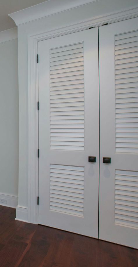 Basement, Louvered Door: Ventilation from Playroom to Laundry/Utility Room Louvered Door Ideas, Louver Doors, Finish Basement, Louvre Doors, Utility Room Designs, Louvered Shutters, Contemporary Windows, Bedroom Addition, Utility Closet