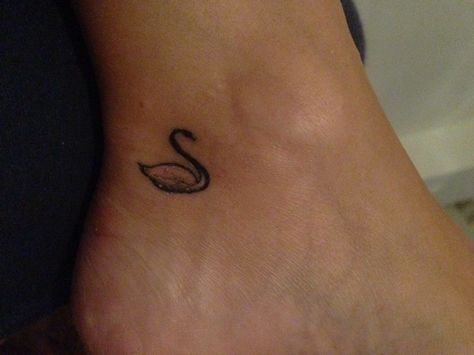 Black Swan Tattoo, Tattoo On Ankle, Tree Tattoo Ankle, Swan Tattoo, Tattoo Ankle, Tree Tattoo, Black Swan, Tattoo On, Black