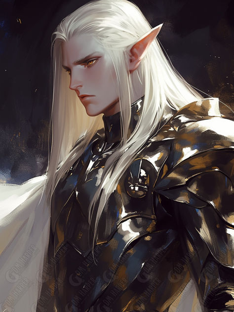 Prince Xeleth (astral elf), heir to the Xaryxian Empire (Spelljammer: Adventures in Space - The Light of Xaryxis) Light Elves, Heir Of Light Concept Art, Fantasy Elf Male, Light Elf, Elf Assassin, Ice Mage Male, Elf Oc Male, Dnd Elf Male, Elves Dragon Prince