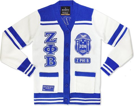 Big Boy Zeta Phi Beta Divine 9 S6 Ladies Sweater Zeta Phi Beta Founders Day, Zeta Phi Beta Founders, Probate Gifts, Royal Blue Cardigan, Dove White, Varsity Cardigan, Kappa Alpha Psi, Phi Beta Sigma, Ladies Sweater