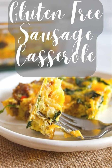 This hearty gluten free sausage casserole will be the perfect start to your day. It's loaded with hashbrowns, cheese, eggs, sausage, and even a few vegetables! Whether you make it ahead of time or the morning of, this is a recipe the whole family will love. Gluten Free Egg Bake Casserole, Dairy Free Egg Bake, Gluten Free Egg Bake, Gluten Free Egg Casserole, Overnight Breakfast Bake, The Best Breakfast Casserole, Sausage Egg Breakfast Casserole, Sausage Egg Bake, Easy Egg Casserole