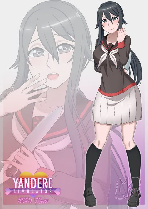 Yandere Simulator Ryoba Aishi, Yandere Simulator 1980s Mode, Yandere Ayano, Yandere Simulator 1980, The Oldest Daughter, Ryoba Aishi, Yandere Simulator Characters, Ayano Aishi, Oldest Daughter