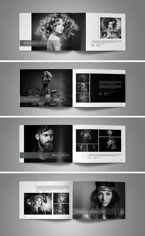 Photography Portfolio Brochure Template. 24 Pages Portfolio Design Layout Photography, Photography Portfolio Design, Portfolio Photography Ideas, Photography Portfolio Ideas, Album Layout Design, Photography Album Design, Wedding Photo Book Layout, Photography Portfolio Book, Photography Portfolio Layout