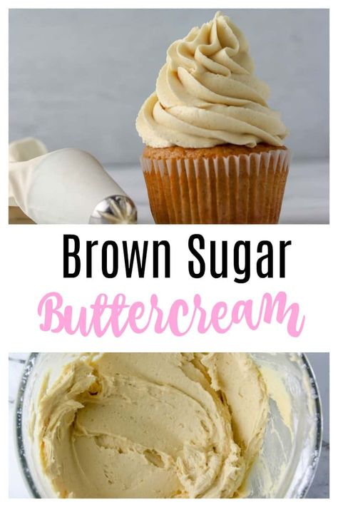 Apple Cider Cake With Brown Sugar Buttercream Frosting, Brown Sugar Frosting Easy, Pumpkin Cupcakes With Buttercream Icing, Carmel Icing Recipe Brown Sugar, Brown Sugar Recipes Dessert, Brown Sugar Icing Recipe, Powder Sugar Icing, Fall Icing, Brown Sugar Buttercream Frosting