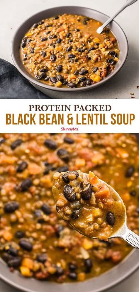 Bean And Lentil Soup, Beans Recipes, Vegetarian Crockpot Recipes, Lentil Soup Recipes, Resep Diet, Meatless Mondays, Vegetarian Recipe, Lentil Recipes, Healthy Dinners