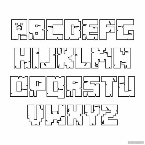 broken minecraft printable letters cutout Minecraft Name Letters, Minecraft Font Letters, Minecraft Letters Alphabet, Minecraft Lettering, Minecraft Cricut Projects, How To Draw Minecraft, Minecraft Letters, Minecraft Alphabet, Pixel Letters