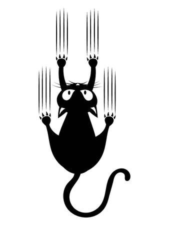 Silhouette Art Ideas, Cat Scratching Wall, Small Cat Tattoo, Wall Silhouette, Cat Tattoo Design, Cartoon Silhouette, Wall Sticker Design, Arte Doodle, Cartoon Cats