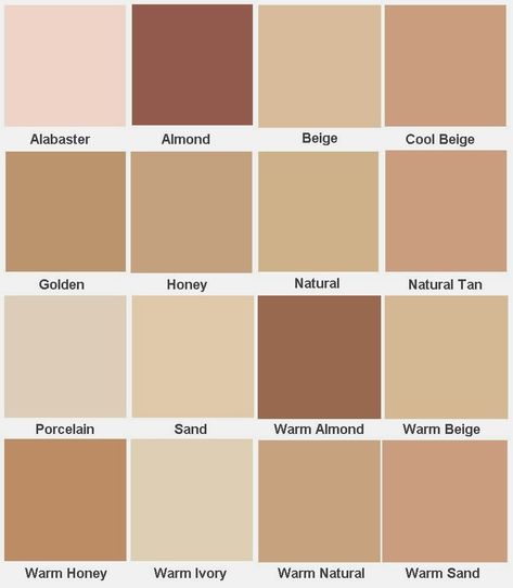 Shade Card For Wall Paint, Beige Shades Colour Palettes, Light Brown Shades, Wall Paint Colour Combination, Bisque Color, Beige Wall Colors, Rustic Color Palettes, Beige Color Scheme, Beige Color Palette