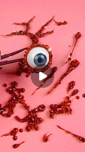 VANESSA DAVIS | 👁️Comment EYEBALL for a link for this easy Halloween SFX crafting kit 👁️ Stay tuned for the makeup! Using @bluestreakcrystals use code... | Instagram Eyeball Model School Project, 3d Eyeball Project, Diy Eyeballs, Fake Eyeballs Halloween, Eyeball Sculpture, Halloween Sfx, Vanessa Davis, Halloween Crafting, Diy Props