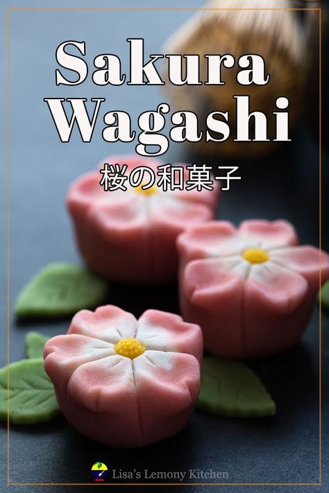 Cherry Blossom Recipe, Vegan Mooncakes, Japanese Dessert Aesthetic, Anpan Recipe, Sakura Food, Making Mochi, Wagashi Recipe, Japanese Appetizers, Mooncake Recipe