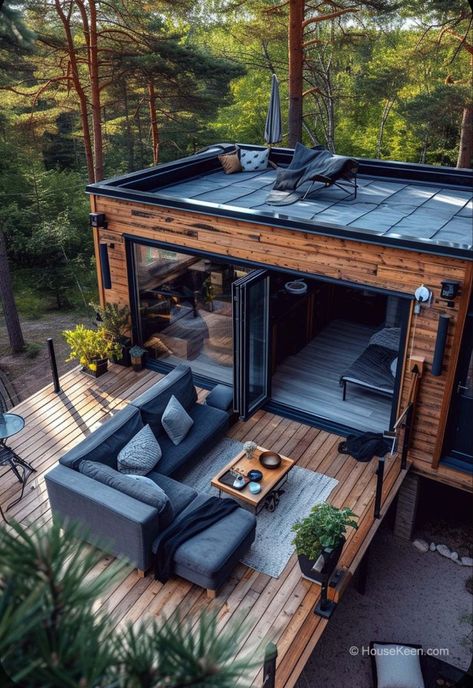 Tiny House Luxury, Container House Plans, Modern Tiny House, A Frame House, Container House Design, Tiny House Cabin, Tiny House Design, Small House Design, Design Case